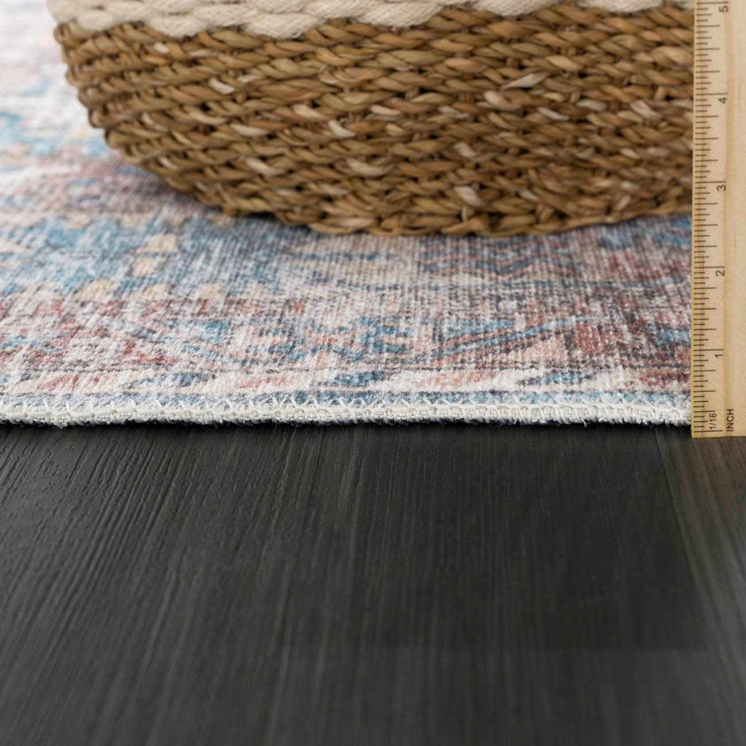 Holi Traditional Transitional Gray And Rust Washable Rug - The Rug Decor