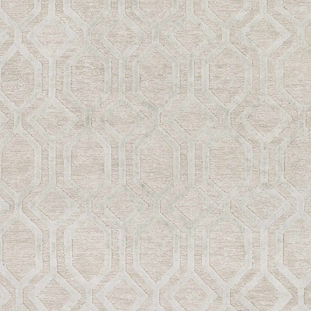 Hollyglen Contemporary Design Ivory Hand Knotted Linen Rug - The Rug Decor