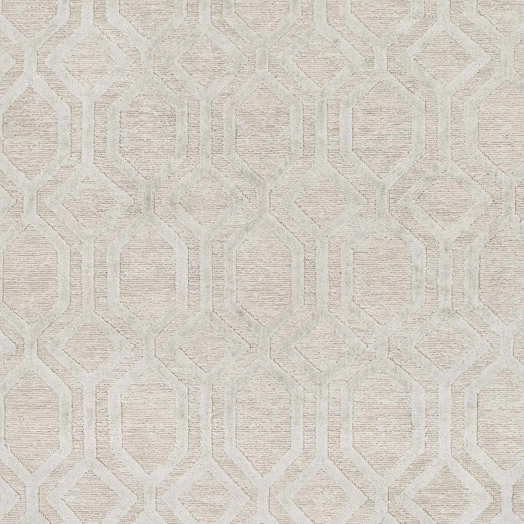 Hollyglen Contemporary Design Ivory Hand Knotted Linen Rug - The Rug Decor