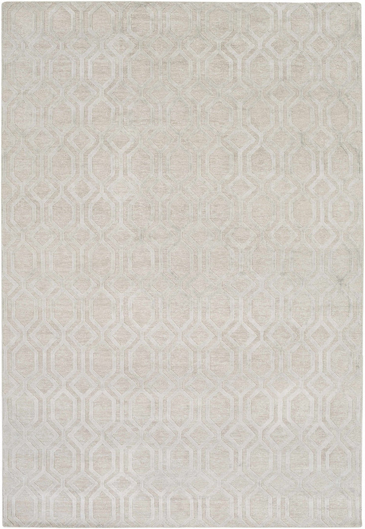 Hollyglen Contemporary Design Ivory Hand Knotted Linen Rug - The Rug Decor