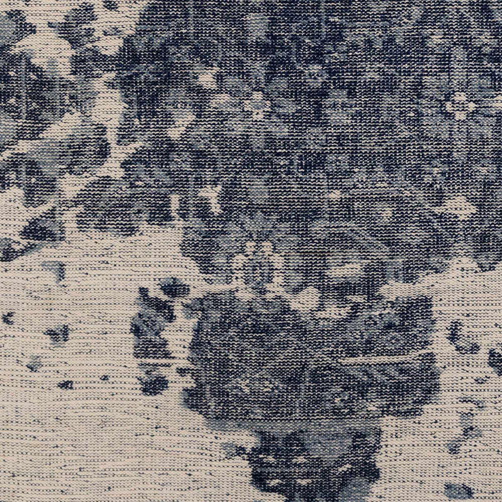 Holmes Modern Style Blue And Ivory Hand Knotted Wool Area Rug - The Rug Decor