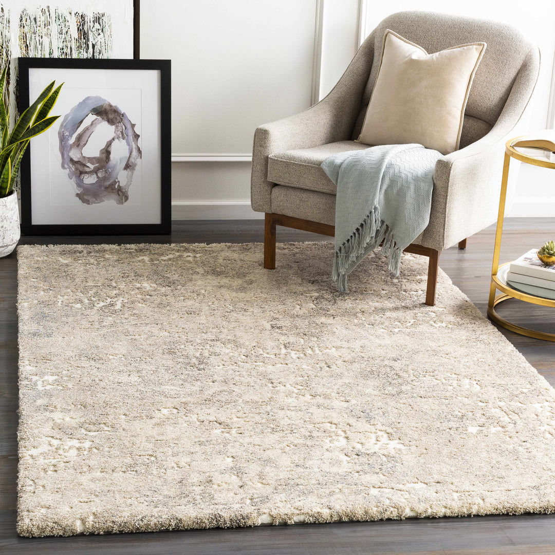 Holtsville Beige Modern Abstract Design Area Rug