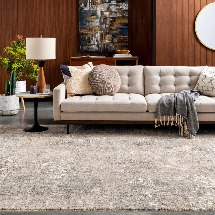 Holtsville Beige Modern Abstract Design Area Rug
