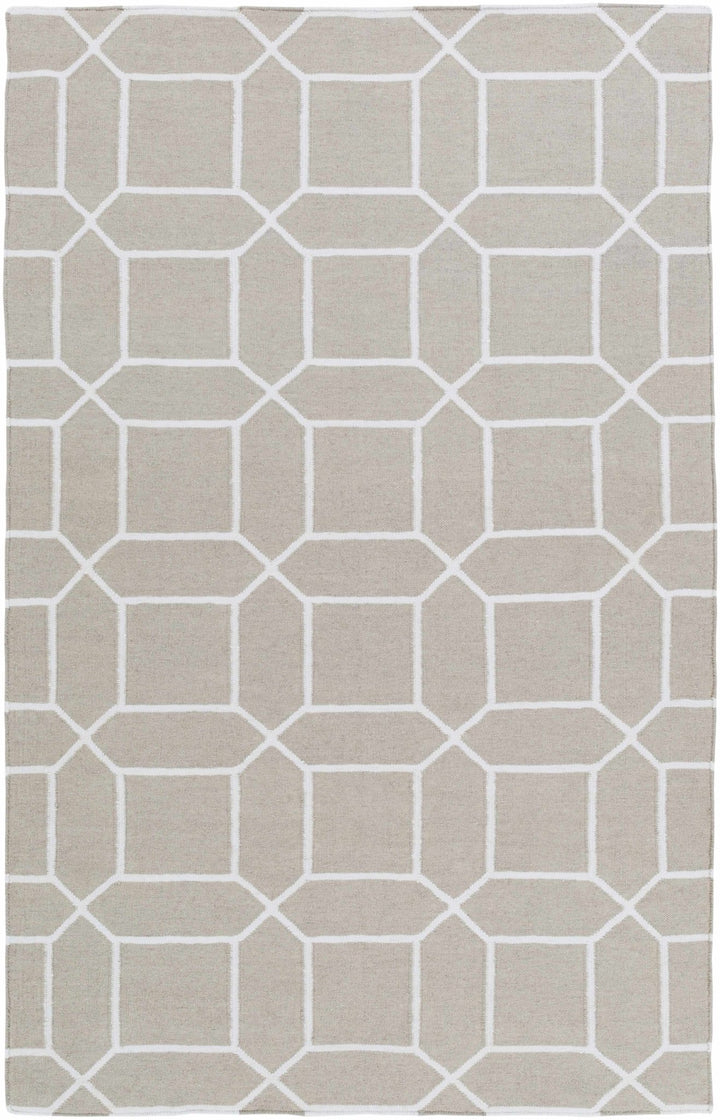 Hometown Contemporary Geometrical Beige And Ivory Rug - The Rug Decor