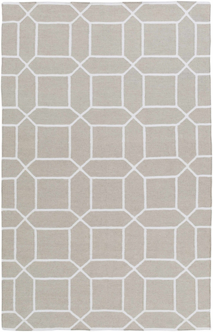 Hometown Contemporary Geometrical Beige And Ivory Rug - The Rug Decor