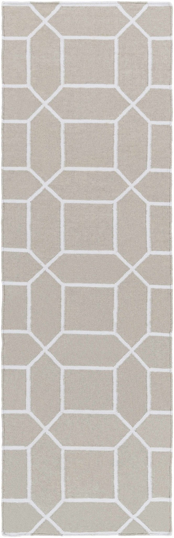 Hometown Contemporary Geometrical Beige And Ivory Rug - The Rug Decor