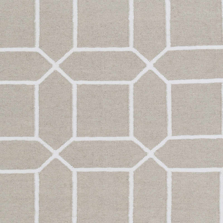 Hometown Contemporary Geometrical Beige And Ivory Rug - The Rug Decor