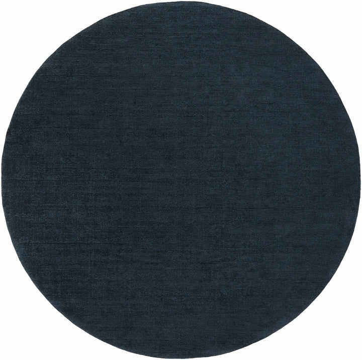 Hopewell Dark Blue Modern Solid Wool Area Rug - The Rug Decor