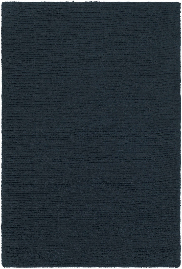 Hopewell Dark Blue Modern Solid Wool Area Rug - The Rug Decor