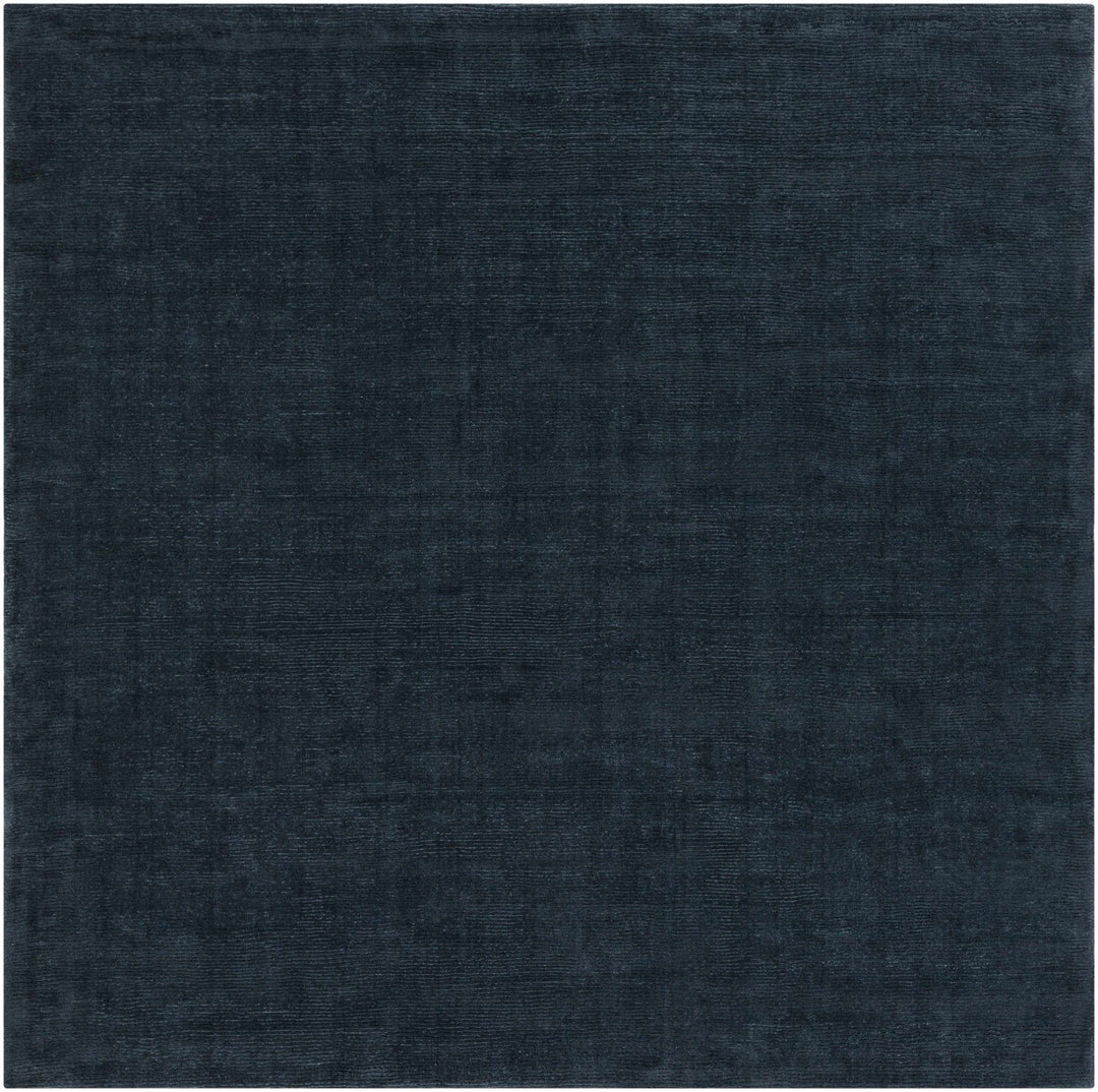 Hopewell Dark Blue Modern Solid Wool Area Rug - The Rug Decor