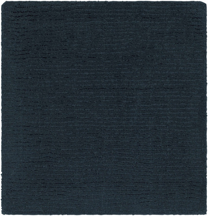 Hopewell Dark Blue Modern Solid Wool Area Rug - The Rug Decor