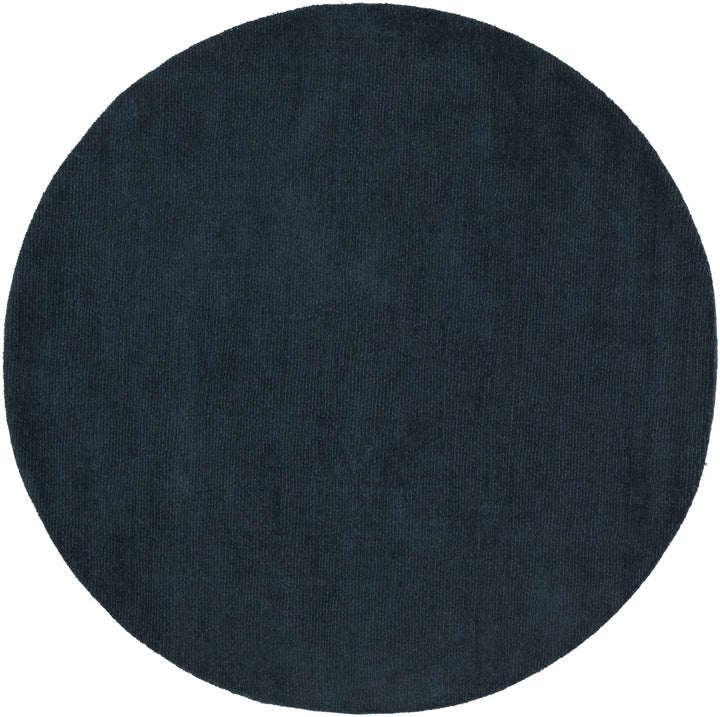 Hopewell Dark Blue Modern Solid Wool Area Rug - The Rug Decor