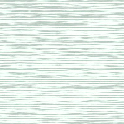 Horizontal Striped Pattern Mint Blue And White Self - Adhesive Wallpaper - The Rug Decor