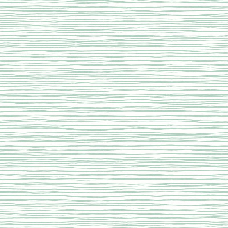 Horizontal Striped Pattern Mint Blue And White Self - Adhesive Wallpaper - The Rug Decor