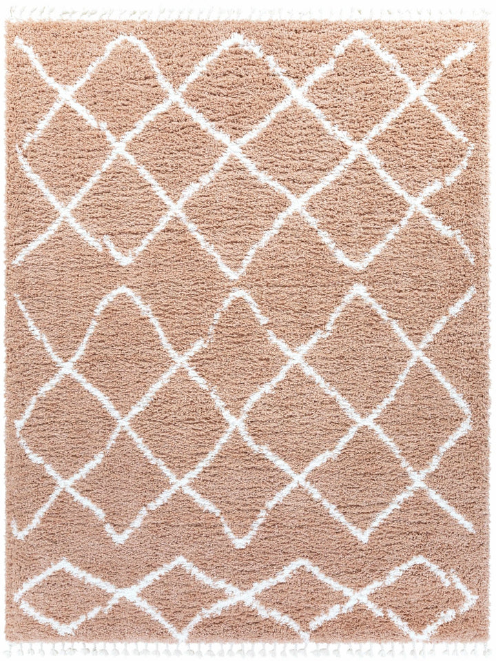 Hornsby Modern Geometrical Design Peach Area Rug - The Rug Decor