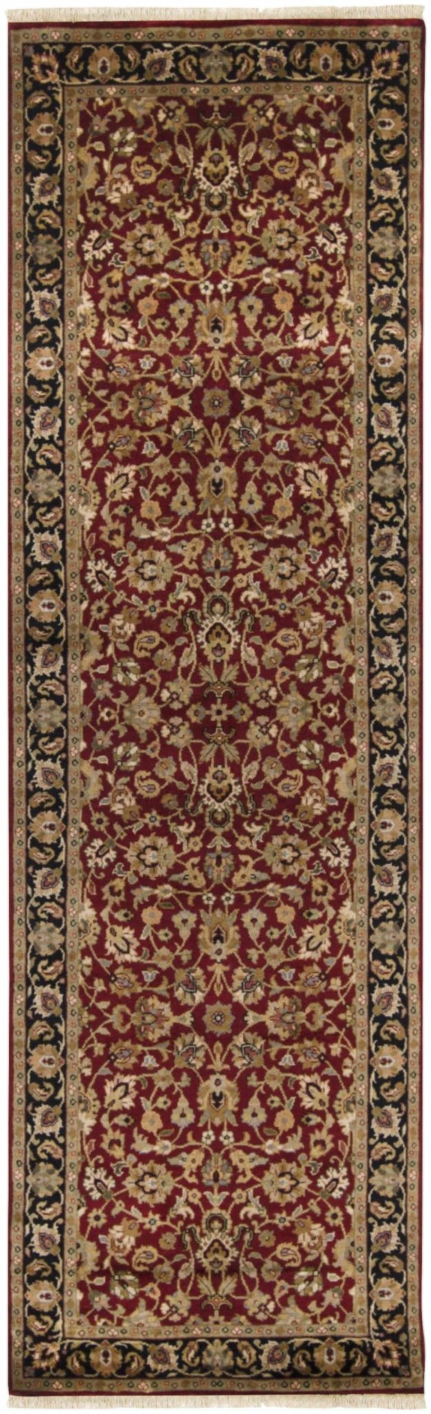 Hornsey Traditional Floral Design Maroon Hand Knotted Area Rug - The Rug Decor