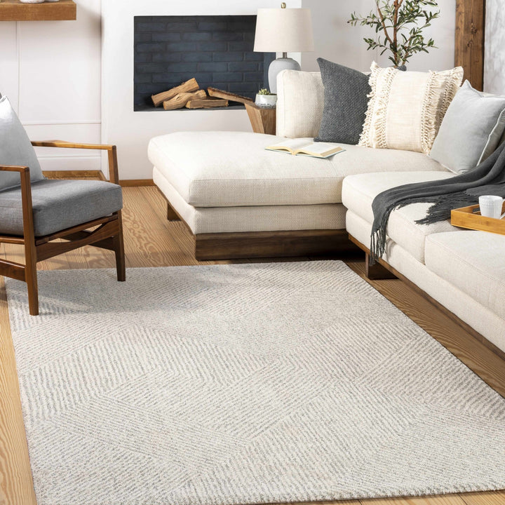 Horsley Contemporary Style Cream Area Rug - The Rug Decor
