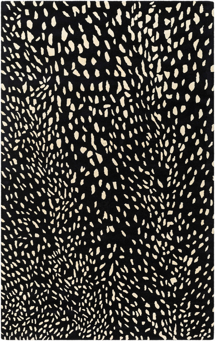 Horus Black Contemporary Style Hand Tufted Wool Area Rug