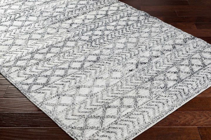 Hosa Modern Geometric Design Gray And Ivory Hand Woven Rug - The Rug Decor