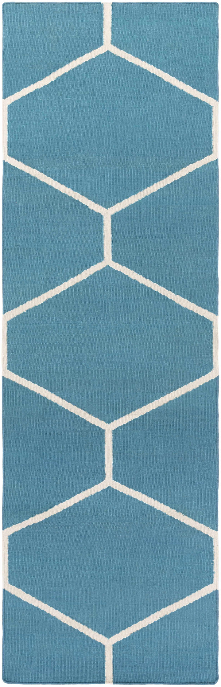 Hoskins Contemporary Style Blue Hand Woven Area Rug