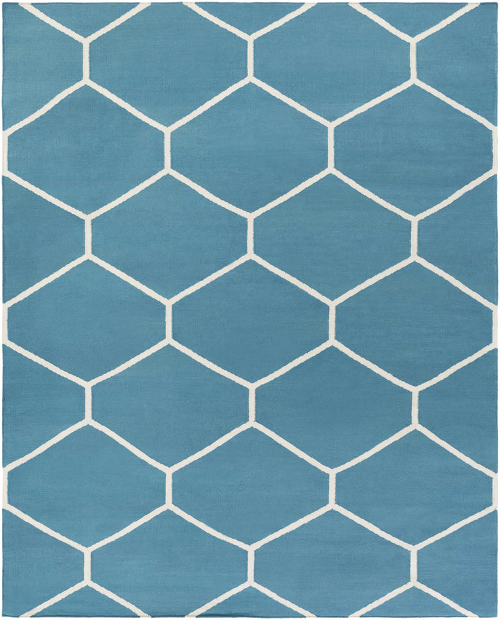 Hoskins Contemporary Style Blue Hand Woven Area Rug