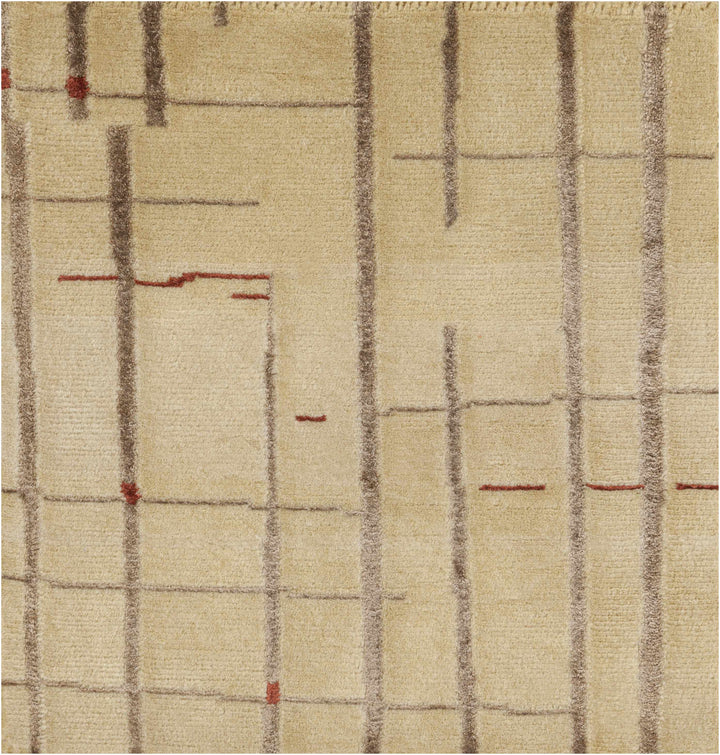 Hotchkiss Contemporary Abstract Beige And Brown Area Carpet