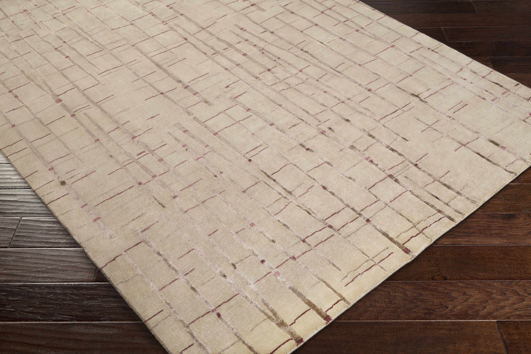 Hotchkiss Contemporary Abstract Beige And Brown Area Carpet