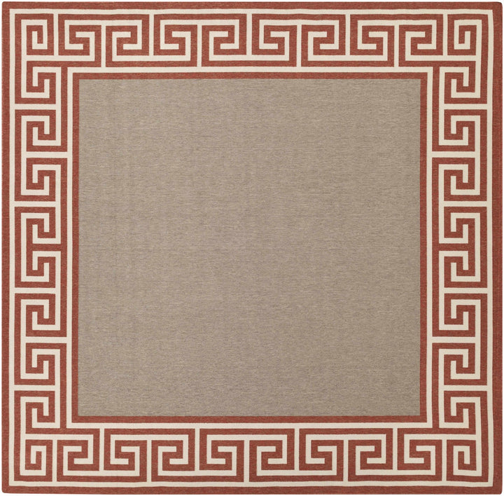 Houtz Contemporary Geometrical Beige And Rust Rug - The Rug Decor