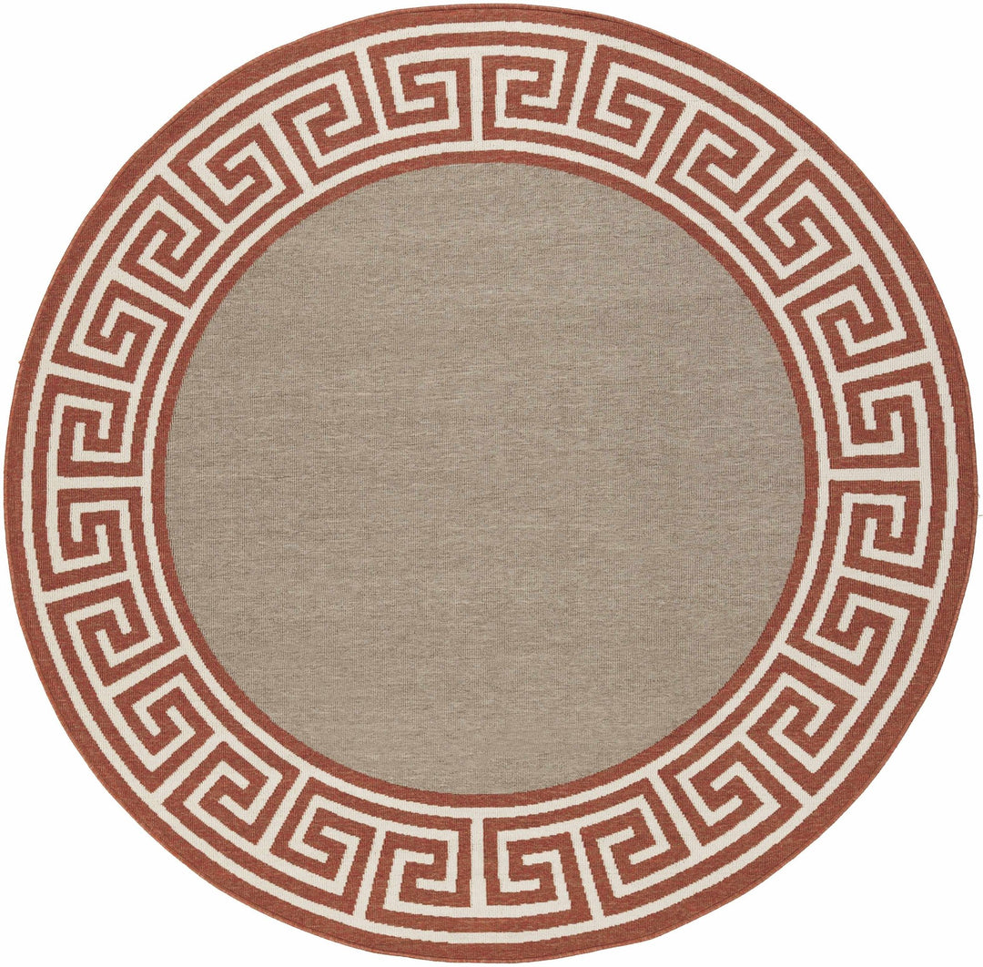 Houtz Contemporary Geometrical Beige And Rust Rug - The Rug Decor