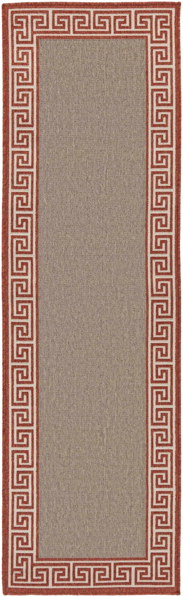 Houtz Contemporary Geometrical Beige And Rust Rug - The Rug Decor