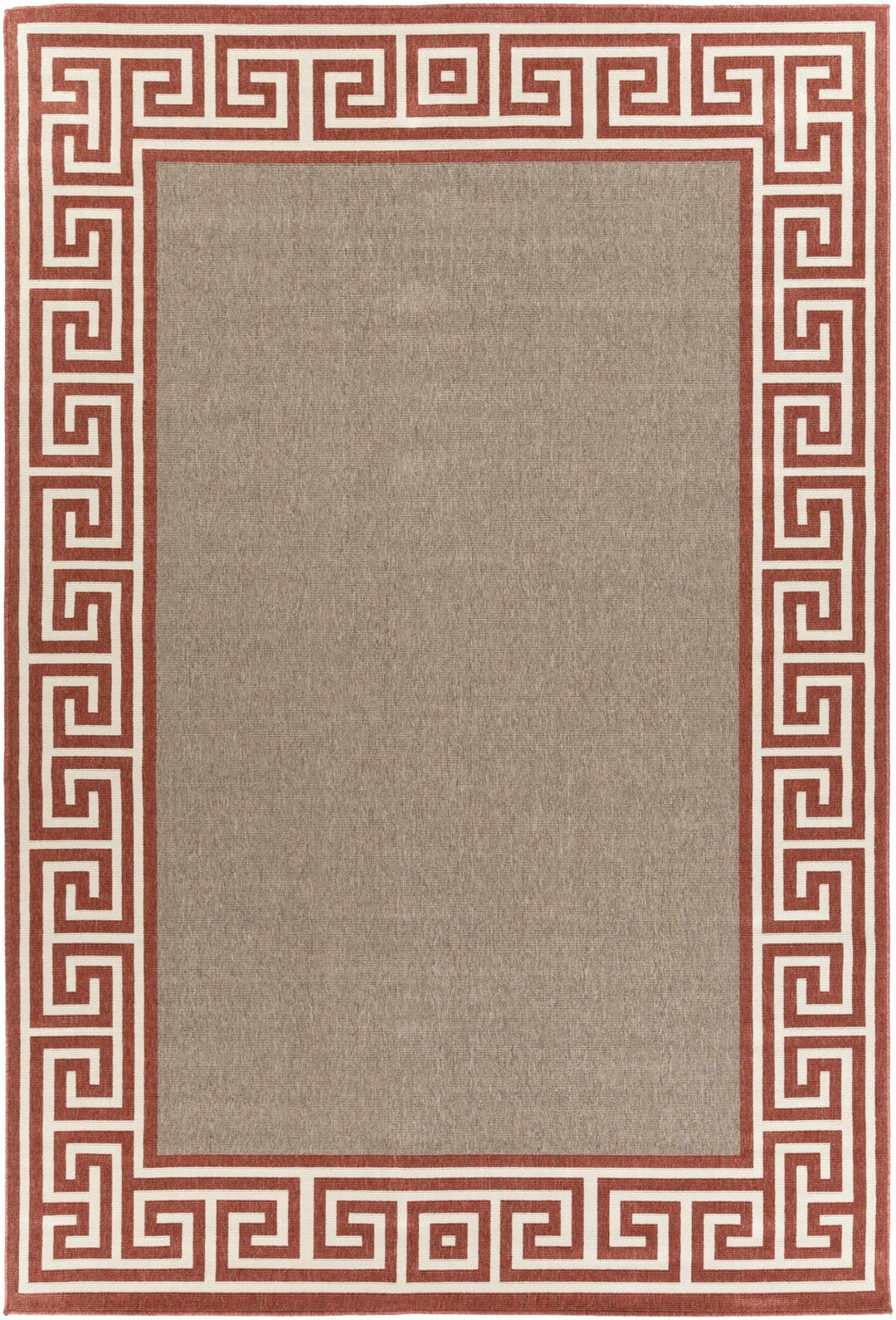 Houtz Contemporary Geometrical Beige And Rust Rug - The Rug Decor