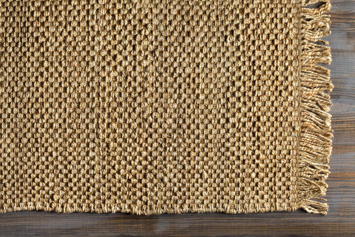 Hovland Tan Hand Woven Natural Jute Rag - The Rug Decor