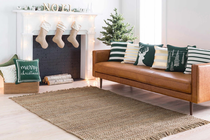 Hovland Tan Hand Woven Natural Jute Rag - The Rug Decor