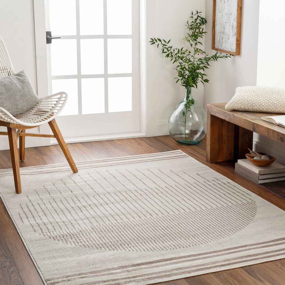 Howi Contemporary Beige And Brown Area Rug - The Rug Decor