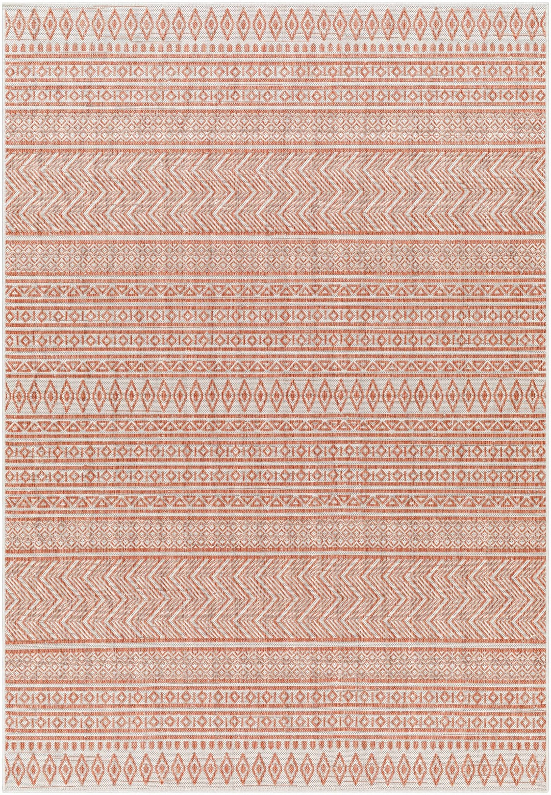 Howie Bohemian Rust And Ivory Area Rug - The Rug Decor