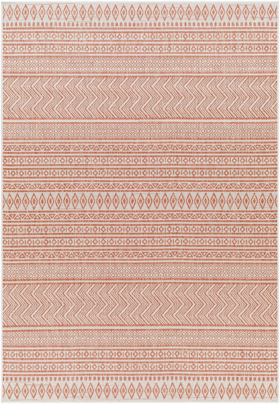 Howie Bohemian Rust And Ivory Area Rug - The Rug Decor