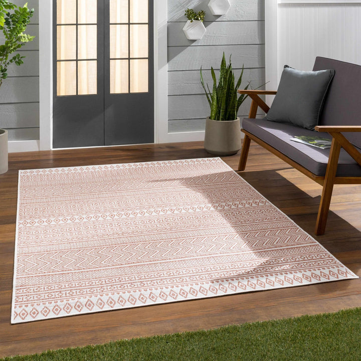 Howie Bohemian Rust And Ivory Area Rug - The Rug Decor