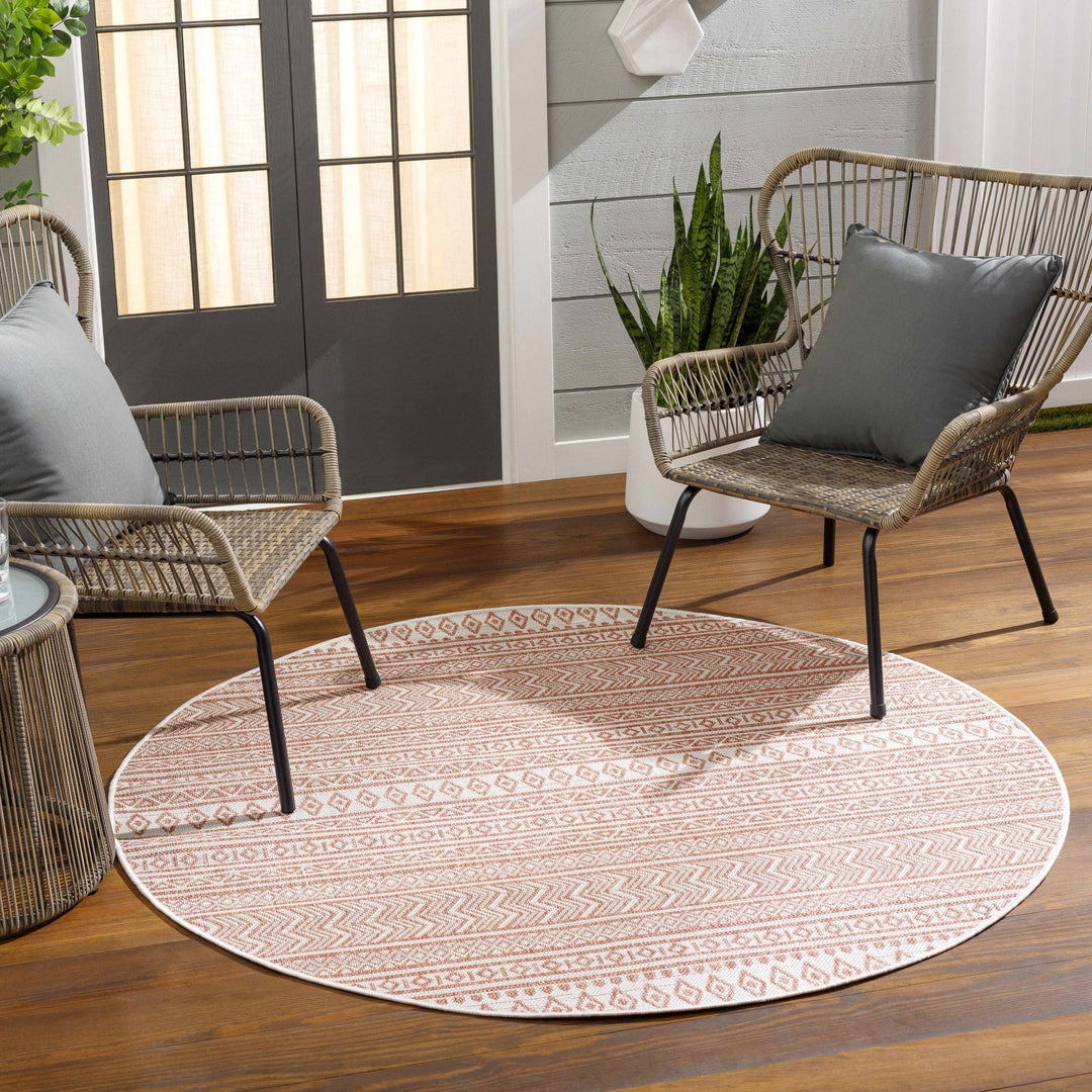 Howie Bohemian Rust And Ivory Area Rug - The Rug Decor
