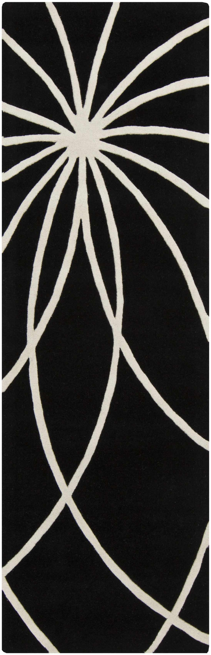 Harlem Black Contemporary Design Hand Tufted Wool Rug