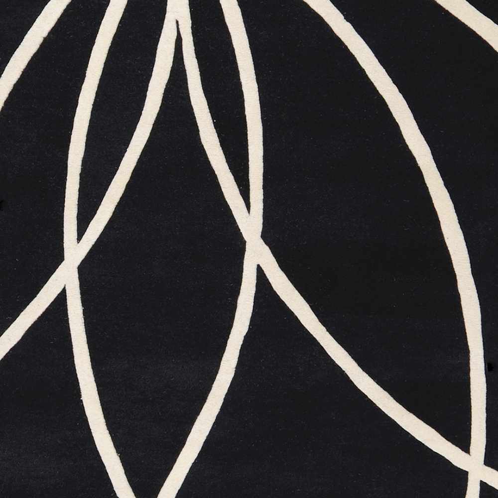 Harlem Black Contemporary Design Hand Tufted Wool Rug