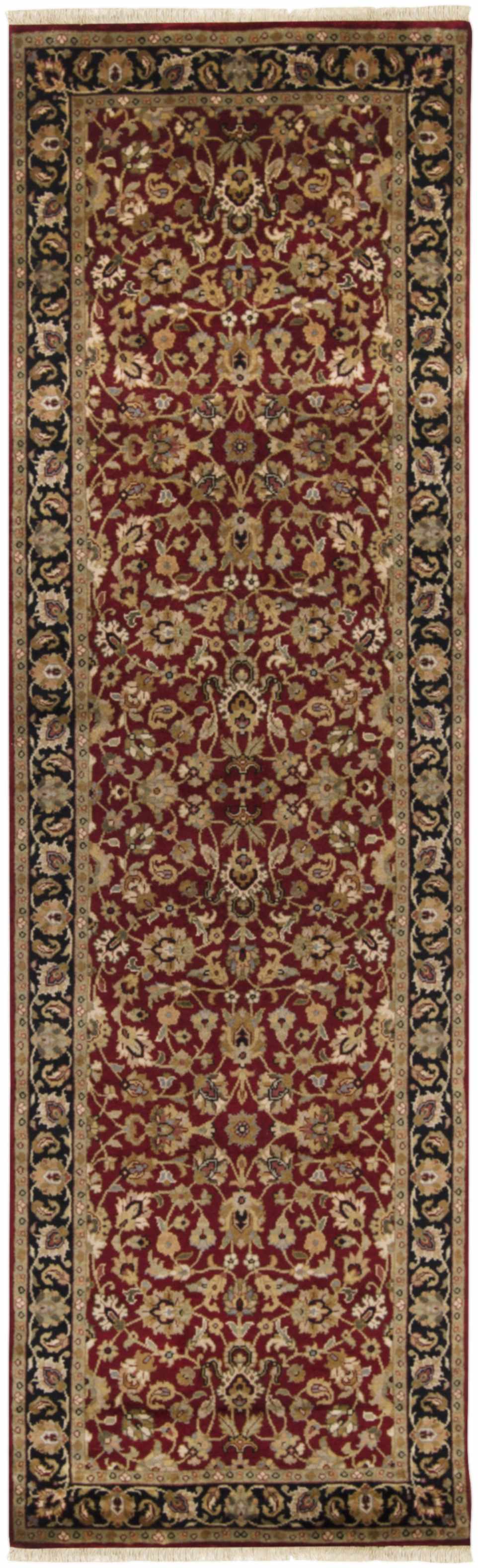 Hornsey Traditional Floral Design Maroon Hand Knotted Area Rug