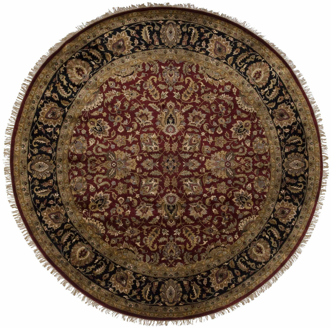 Hornsey Traditional Floral Design Maroon Hand Knotted Area Rug