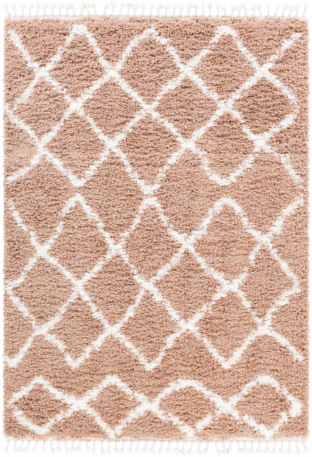Hornsby Modern Geometrical Design Peach Area Rug