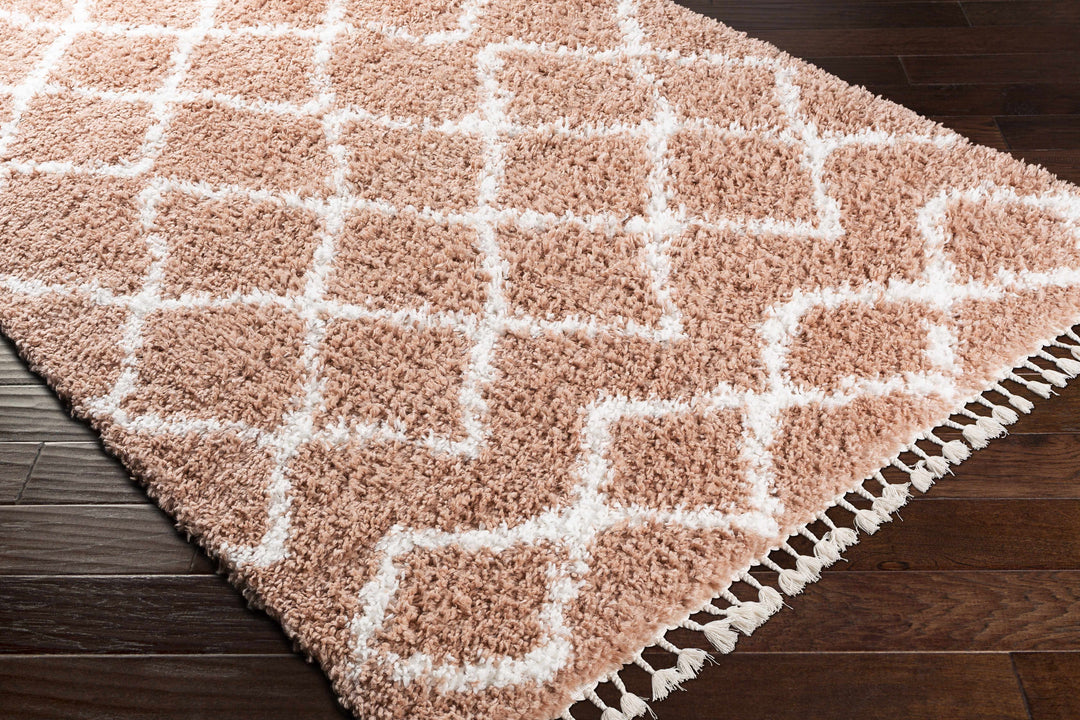 Hornsby Modern Geometrical Design Peach Area Rug