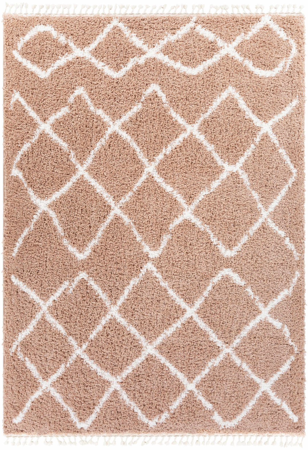 Hornsby Modern Geometrical Design Peach Area Rug
