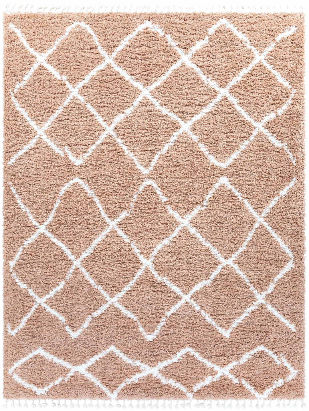 Hornsby Modern Geometrical Design Peach Area Rug