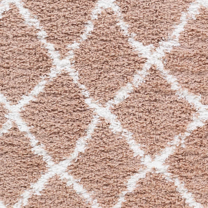 Hornsby Modern Geometrical Design Peach Area Rug