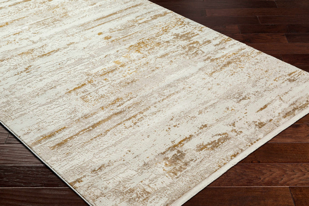 Hudd Contemporary Abstract Beige And Camel Rug - The Rug Decor