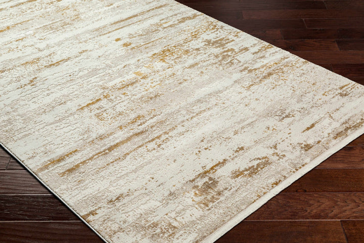 Hudd Contemporary Abstract Beige And Camel Rug - The Rug Decor