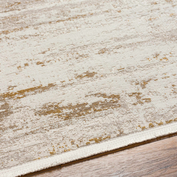 Hudd Contemporary Abstract Beige And Camel Rug - The Rug Decor